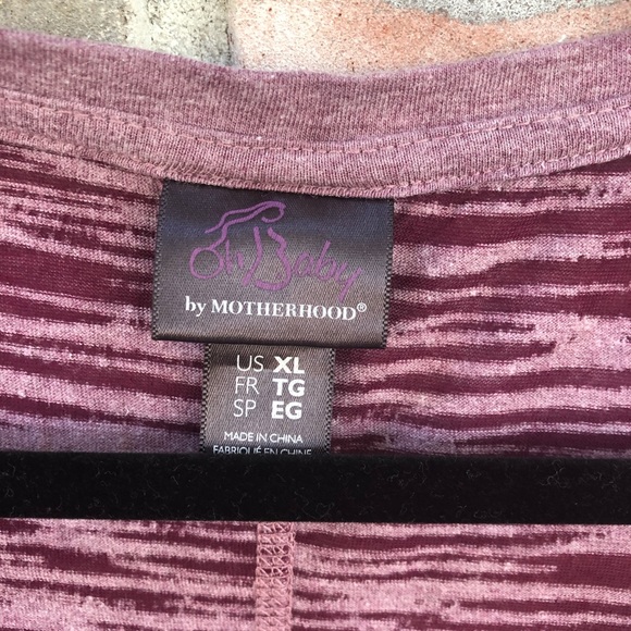Motherhood Maternity Purple Tee Shirt XL - Picture 2 of 3